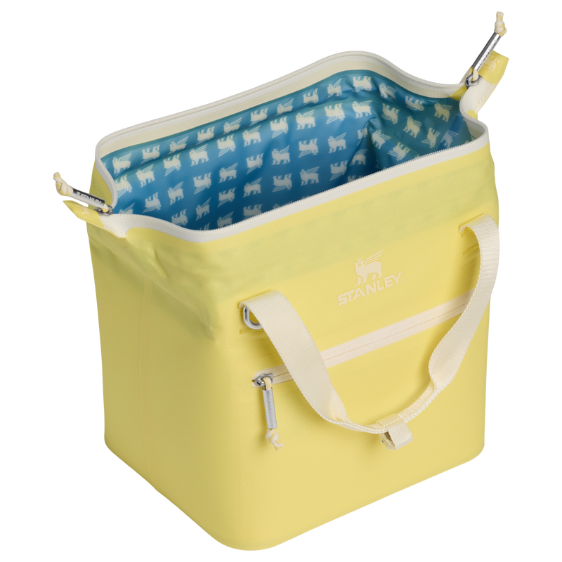 Stanley 1913 The All Day Julienne Mini Cooler 10 Can 7.4 QT 7.0 L in Daffodil | Open View