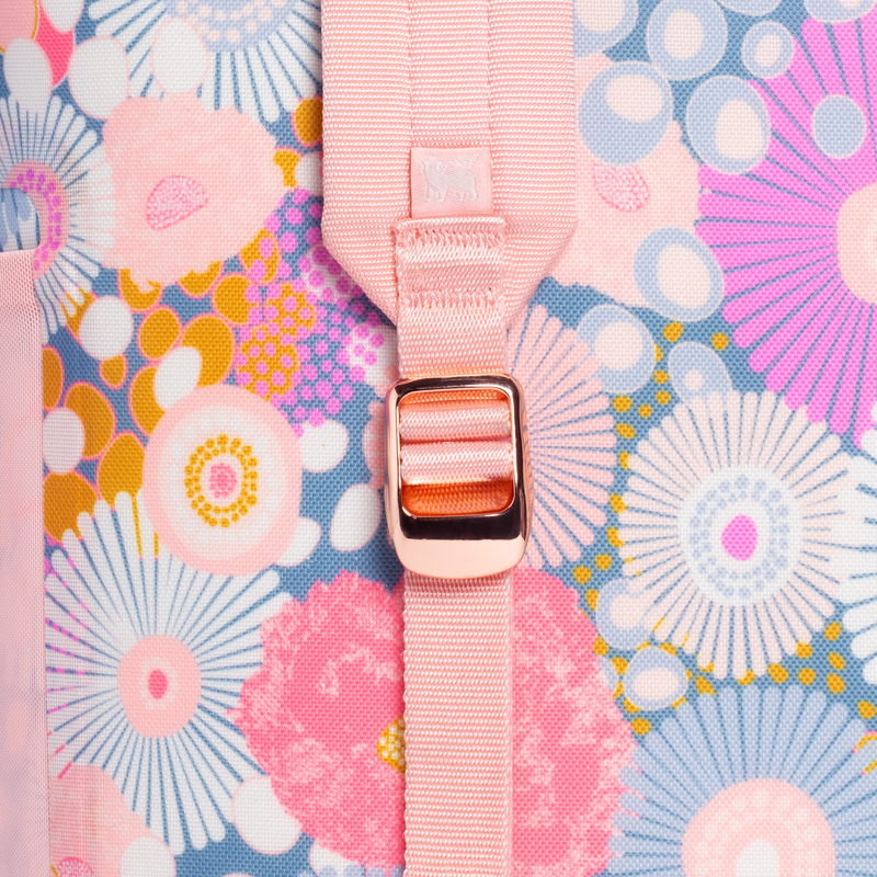 Stanley 1913 The All Day Madeleine Mini Cooler Backpack 14 QT 13.2 L in Sorbet Wildflower | Back Detailed View