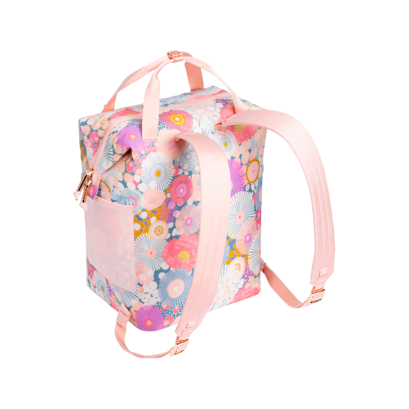 Stanley 1913 The All Day Madeleine Mini Cooler Backpack 14 QT 13.2 L in Sorbet Wildflower | Back View