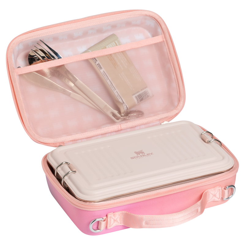 Stanley 1913 All Day Mini Lunch Box 4.2 QT 3.97 L in Sunset Spiral | Open View