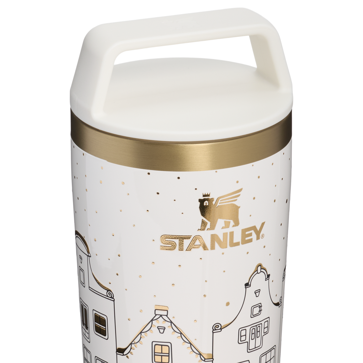 Stanley 1913 The Café-To-Go Travel Mug 12 OZ 0.35 L in Salt Gingerbread | Lid Detailed View