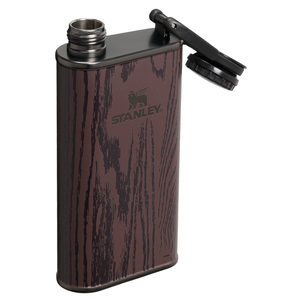 Stanley 1913 The Cheers & Cheer Easy Fill Flask 8 OZ 0.24 L in Redwood Woodgrain | View 3