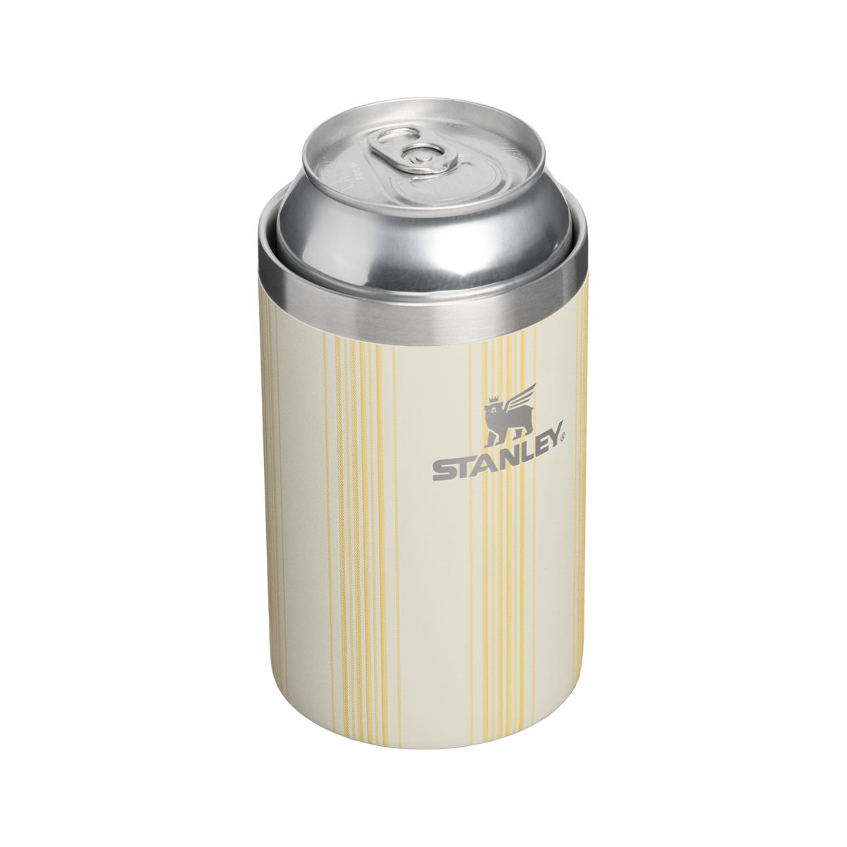 Stanley 1913 The Everyday Can Cooler Cup 10 OZ 0.30 L in Cream Picnic Stripe | Open View