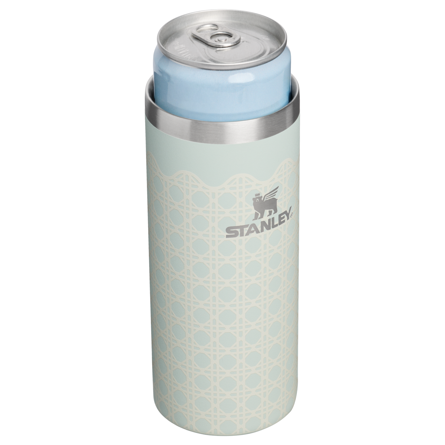 Stanley 1913 The Everyday Slim Can Cooler 10 OZ 0.30 L in Mist Rattan | Open View