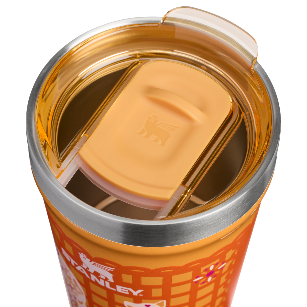 Stanley 1913 The Everyday Tumbler 16 OZ 0.47 L in Marigold Papel Picado | Lid Detailed View