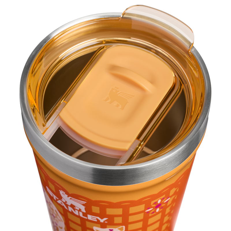Stanley 1913 The Everyday Tumbler 16 OZ 0.47 L in Marigold Papel Picado | Lid Detailed View