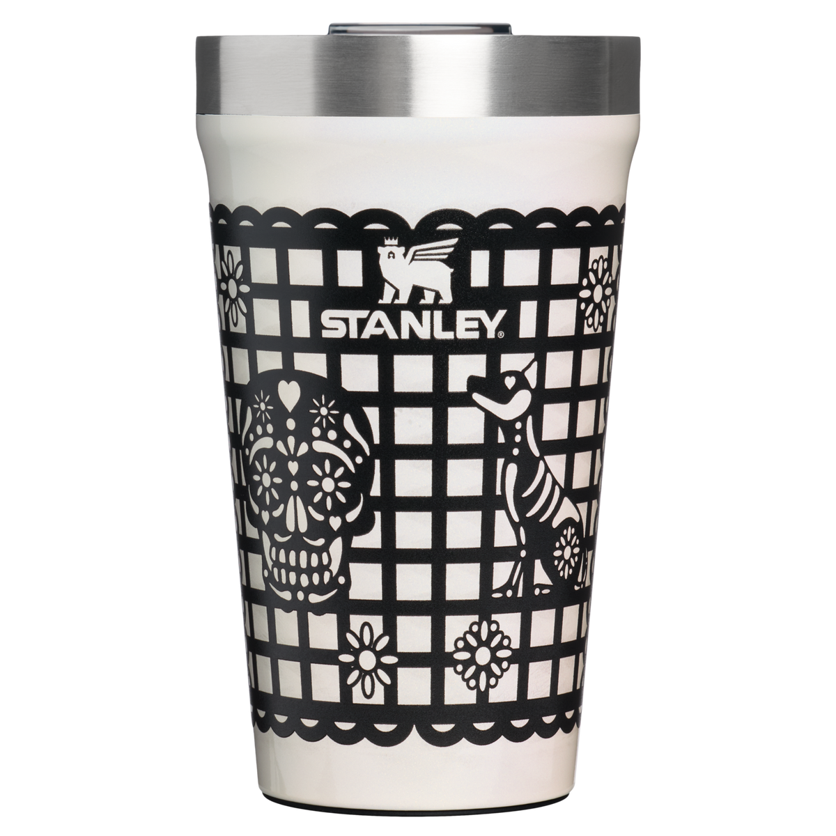 Stanley 1913 The Everyday Tumbler 16 OZ 0.47 L in Salt Papel Picado | Front View