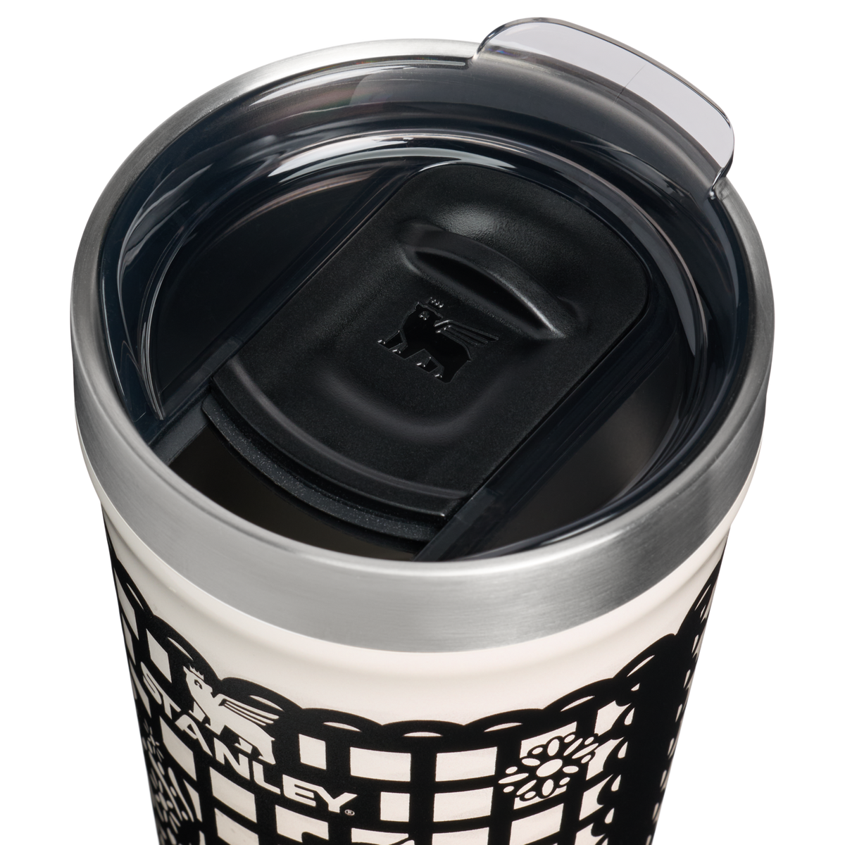 Stanley 1913 The Everyday Tumbler 16 OZ 0.47 L in Salt Papel Picado | Lid Detailed View