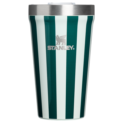 Stanley 1913 The Everyday Tumbler 16 OZ 0.47 L in Wintergreen Peppermint Stripe | Front View