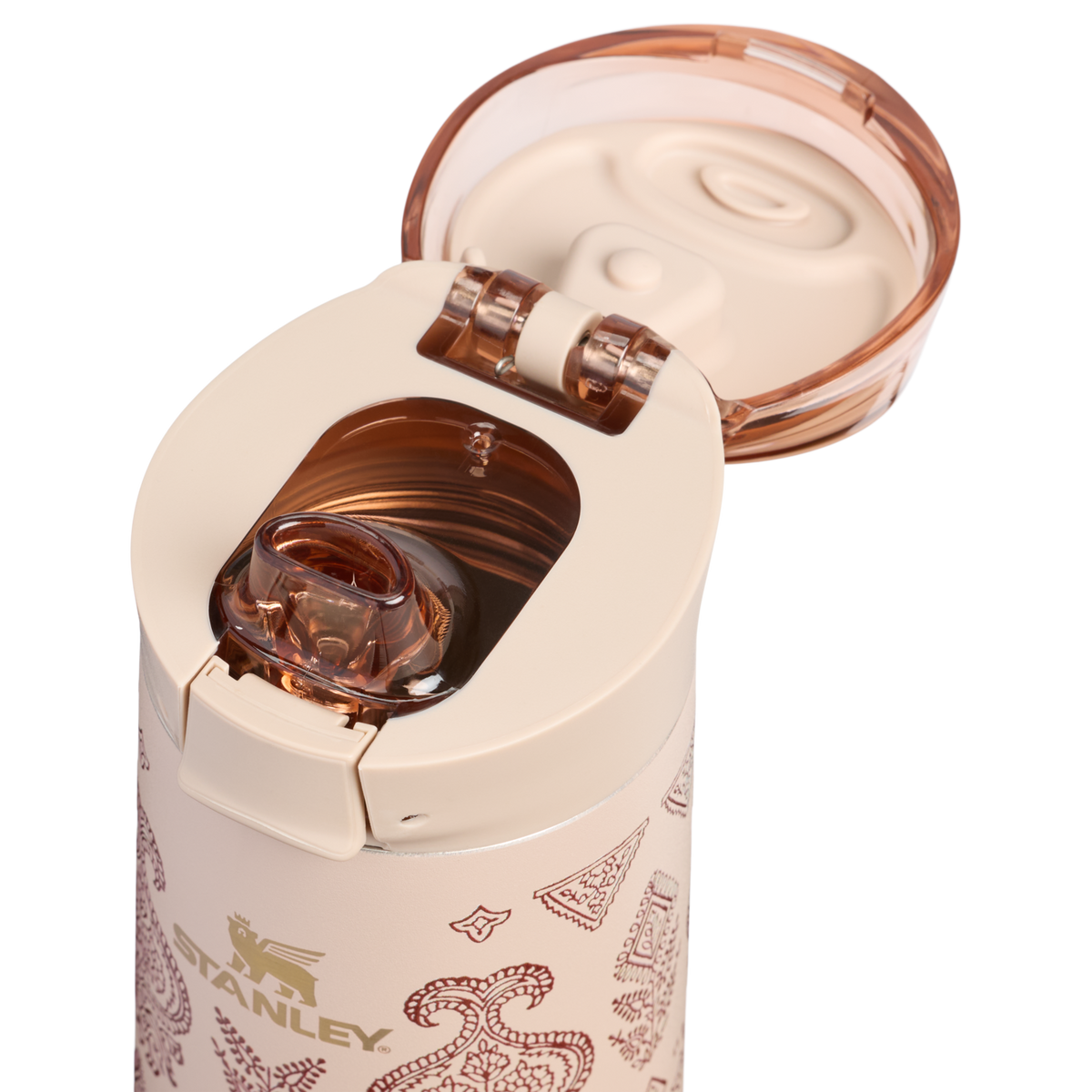 Stanley 1913 Stanley 1913 x Nest FlowState™ Spring Bottle 20 OZ 0.59 L in Deepa Brown Sugar | Lid Detailed View