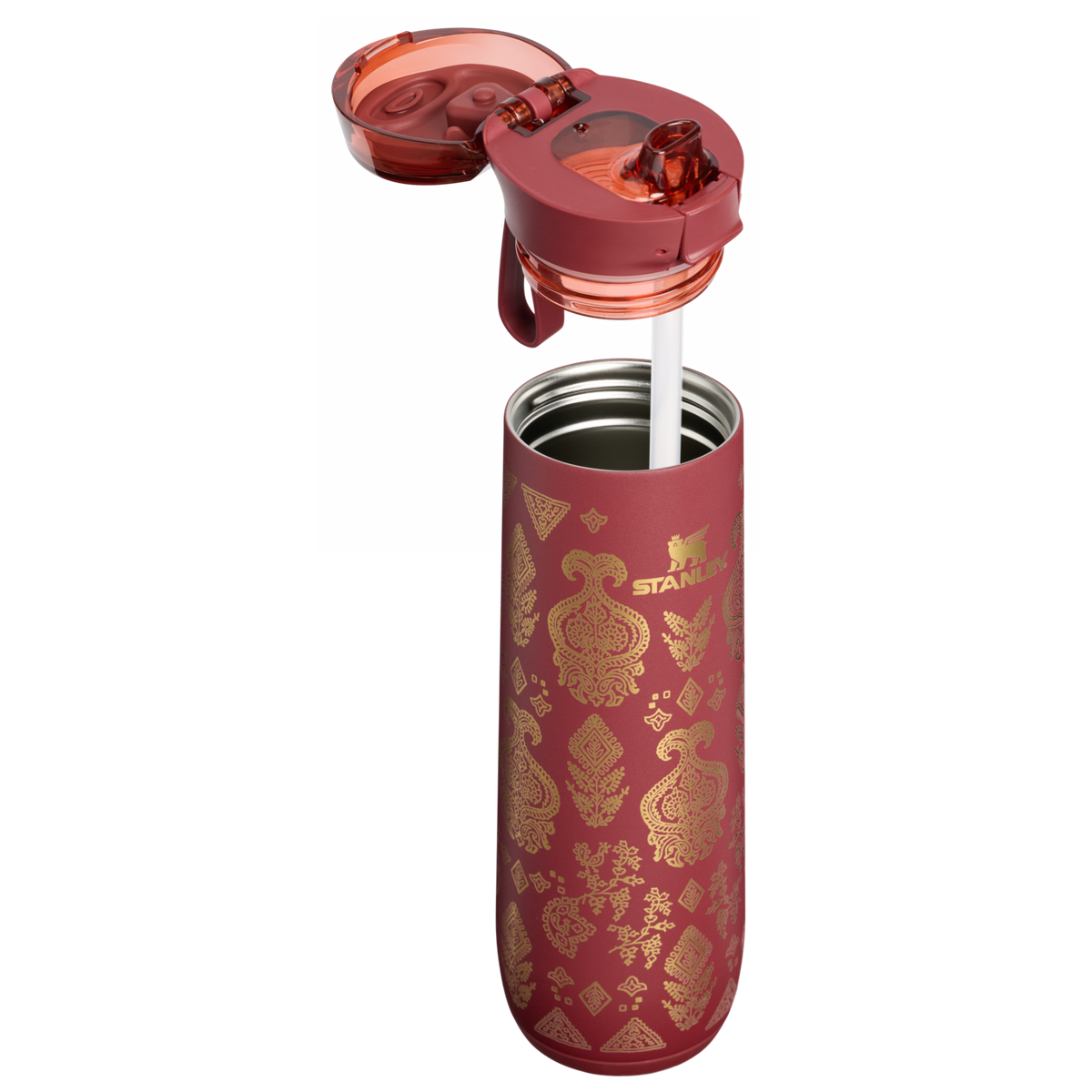 Stanley 1913 Stanley 1913 x Nest FlowState™ Spring Bottle 20 OZ 0.59 L in Deepa Rose | Cross Section View