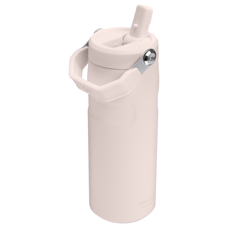 Stanley 1913 The IceFlow™ Bottle with Flip Straw Lid 16 OZ 0.47 L in Rose Quartz | Back View