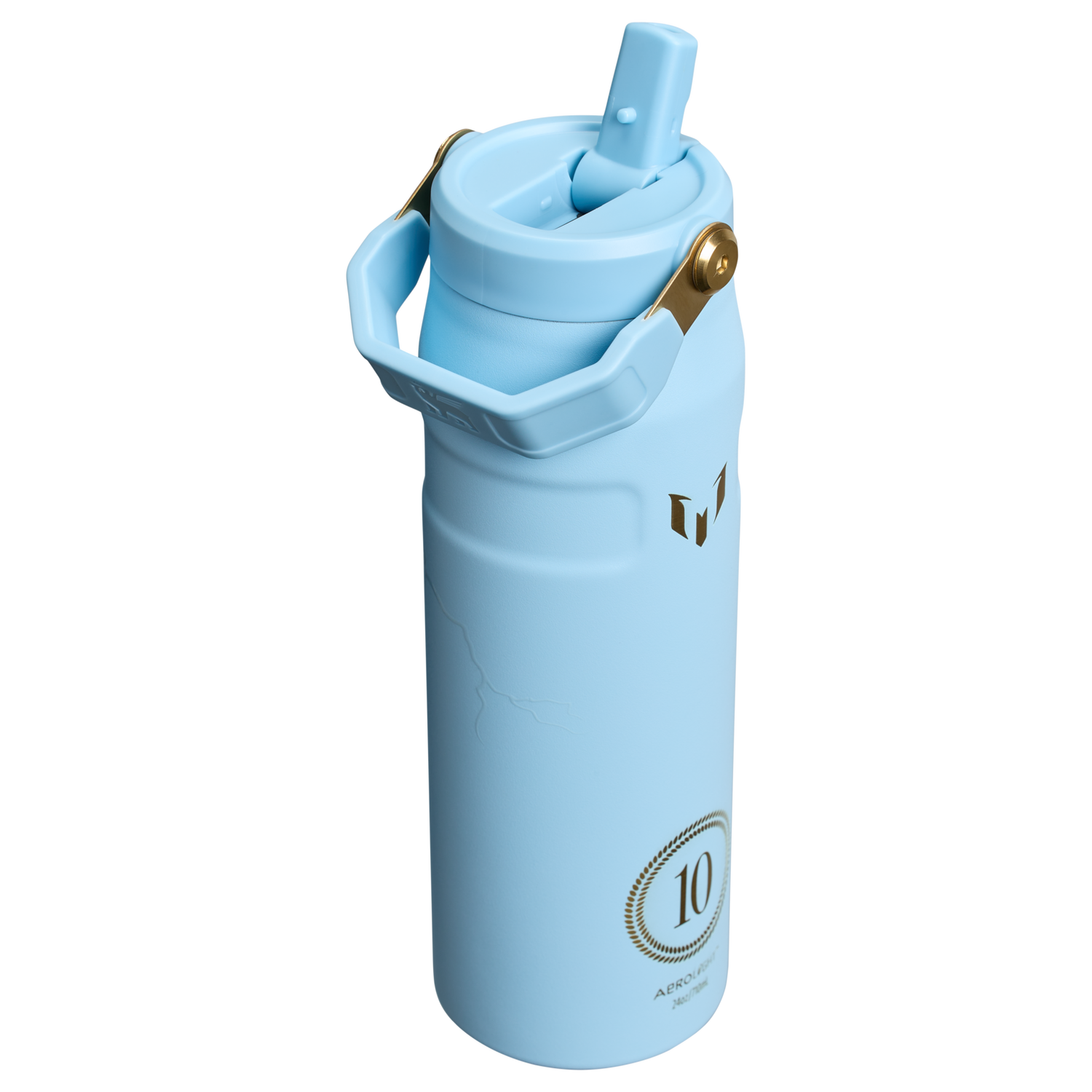 Stanley 1913 The Messi x Stanley IceFlow™ Bottle with Flip Straw Lid 24 OZ 0.71 L in Messi Striker Blue | View 1