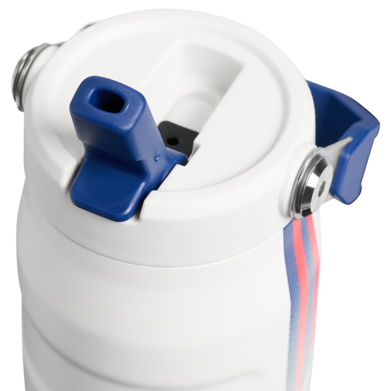 Stanley 1913 Country Collection IceFlow™ Aerolight Flip Straw Bottle 24 OZ 0.71 L in Team White Dark Blue | Lid Detailed View