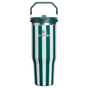Swatch for Stanley 1913 The IceFlow™ Flip Straw Tumbler 30 OZ 0.89 L in Wintergreen Peppermint Stripe | Front View