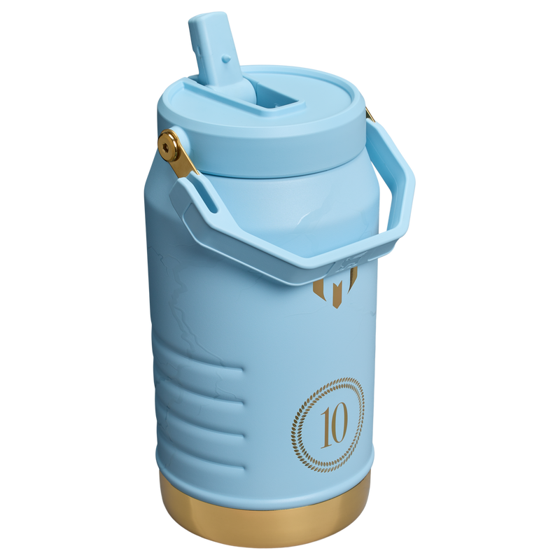 Stanley 1913 The Messi x Stanley IceFlow™ Jug with Fast Flow Lid 64 OZ 1.89 L in Messi Striker Blue | Back View