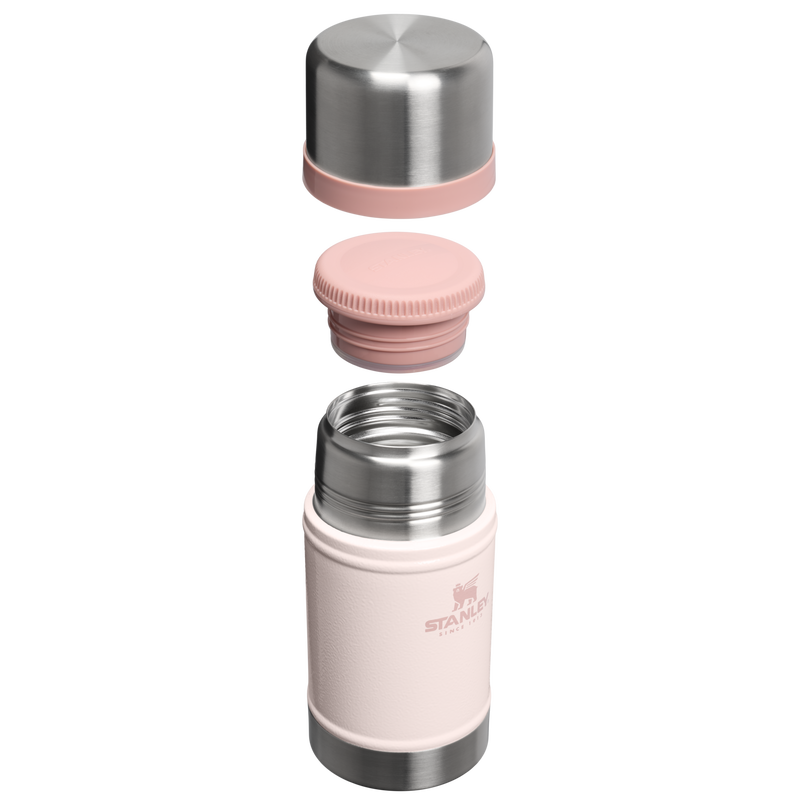 Stanley 1913 Classic Legendary Food Jar 24 OZ 0.71 L in Hammertone Rose Quartz | Cross Section View