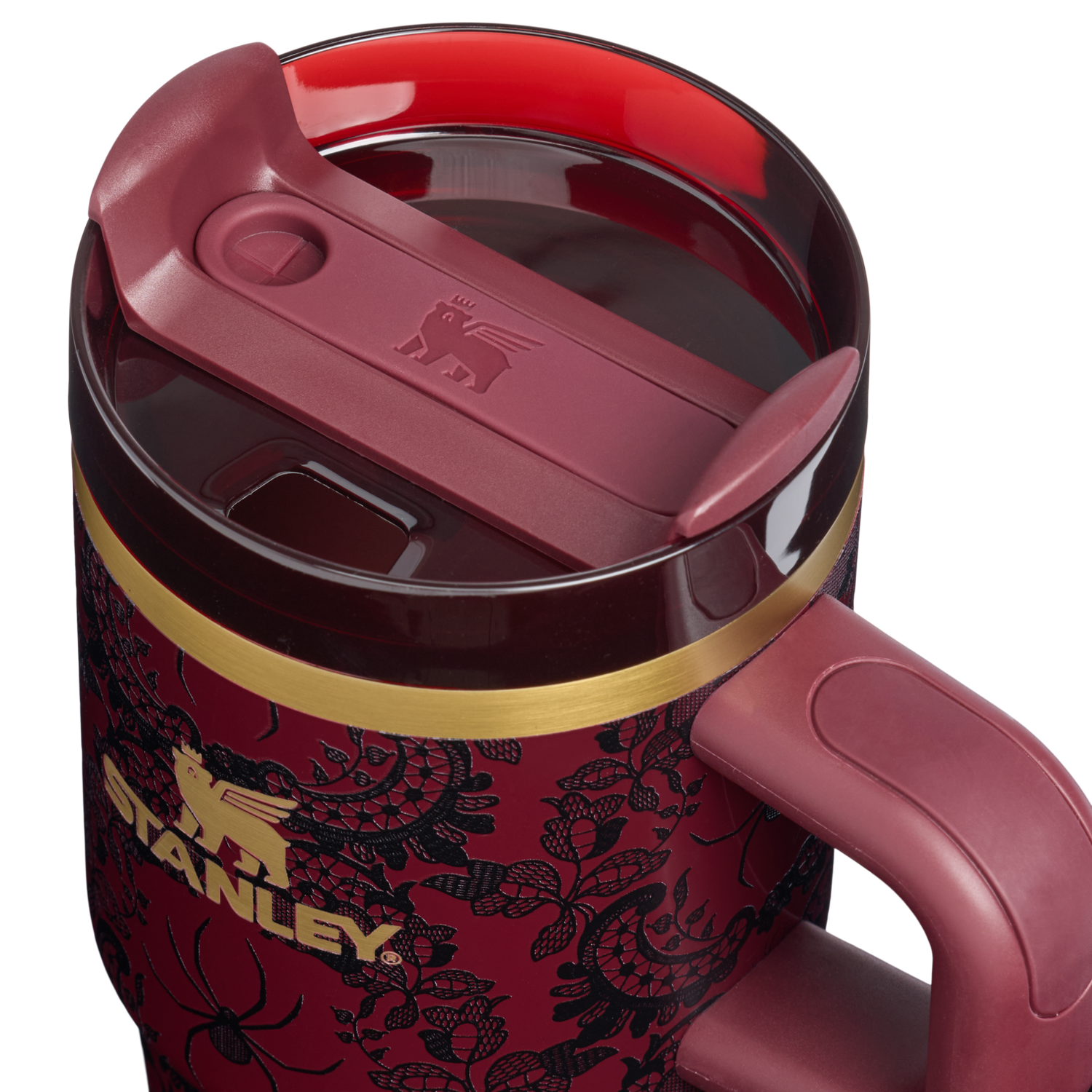 Stanley 1913 Halloween Quencher®  H2.0 Flowstate™ Tumbler | 20 OZ 0.59 L in Bordeaux Lace | Lid Detailed View