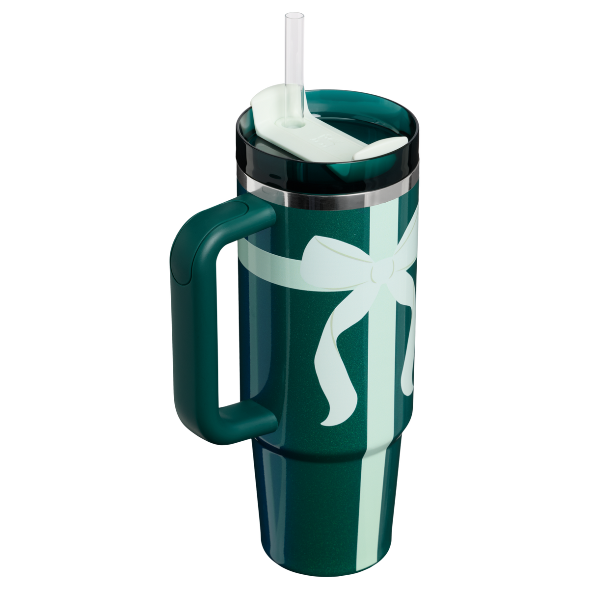 Stanley 1913 The Quencher® H2.0 Flowstate™ Tumbler 30 OZ 0.89 L in Shadow Green Ribbon | Back View