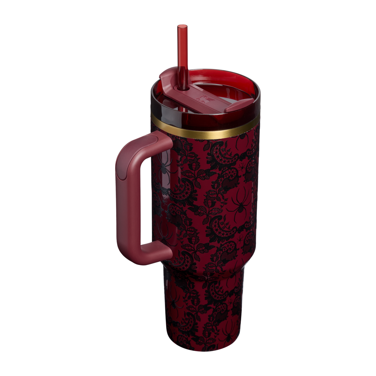Stanley 1913 Halloween Quencher®  H2.0 Flowstate™ Tumbler | 40 OZ 1.18 L in Bordeaux Lace | Back View