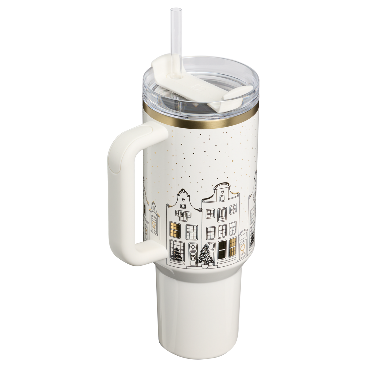 Stanley 1913 The Quencher® H2.0 Flowstate™ Tumbler 40 OZ 1.18 L in Salt Gingerbread | Back View