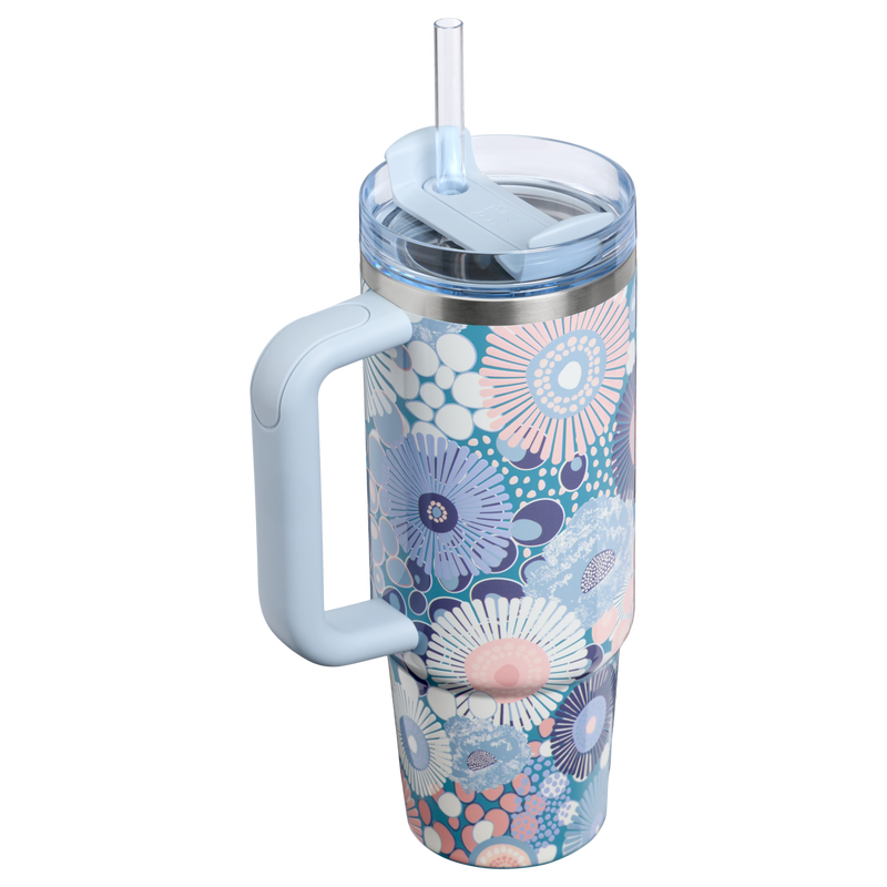Stanley 1913 The Quencher H2.0 FlowState™ Tumbler 30 OZ 0.89 L in Blue Dream Wildflower | Back View