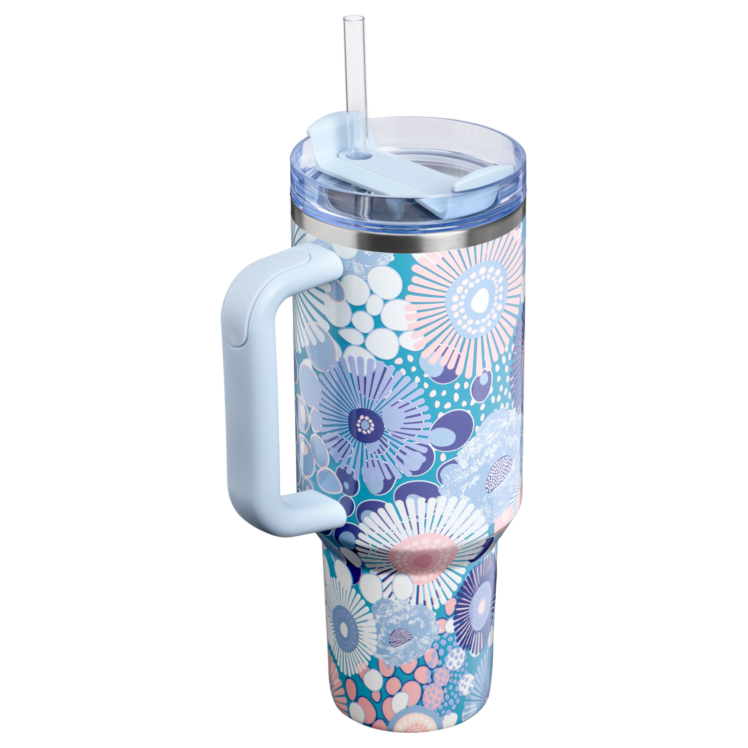 Stanley 1913 The Quencher H2.0 FlowState™ Tumbler  40 OZ 1.18 L in Blue Dream Wildflower | View 1