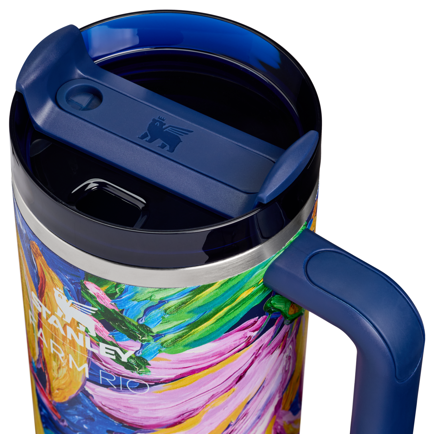 Stanley 1913 Stanley 1913 x FARM Rio Quencher® H2.0 Flowstate™ Tumbler 40 OZ 1.18 L in Farm Rio Painted Bananas | Lid Detailed View