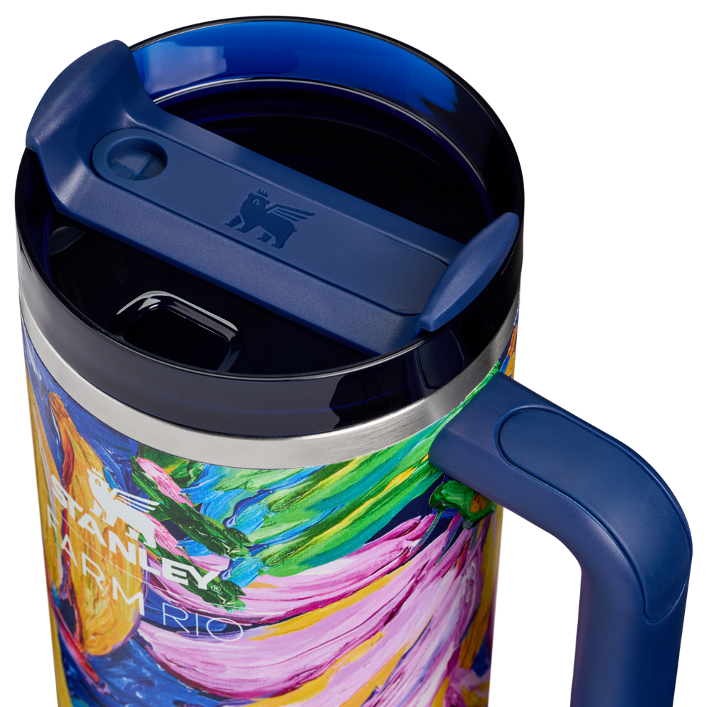 Stanley 1913 Stanley 1913 x FARM Rio Quencher® H2.0 Flowstate™ Tumbler 40 OZ 1.18 L in Farm Rio Painted Bananas | Lid Detailed View