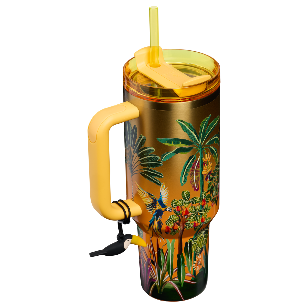 Stanley 1913 Stanley 1913 x FARM Rio Quencher® H2.0 Flowstate™ Tumbler 40 OZ 1.18 L in Farm Rio Tropical Woods | Back View