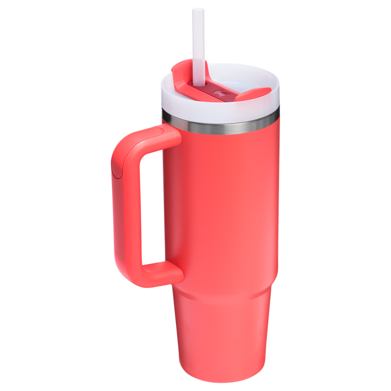 Stanley 1913 The Quencher H2.0 FlowState™ Tumbler 30 OZ 0.89 L in Hot Coral | Back View