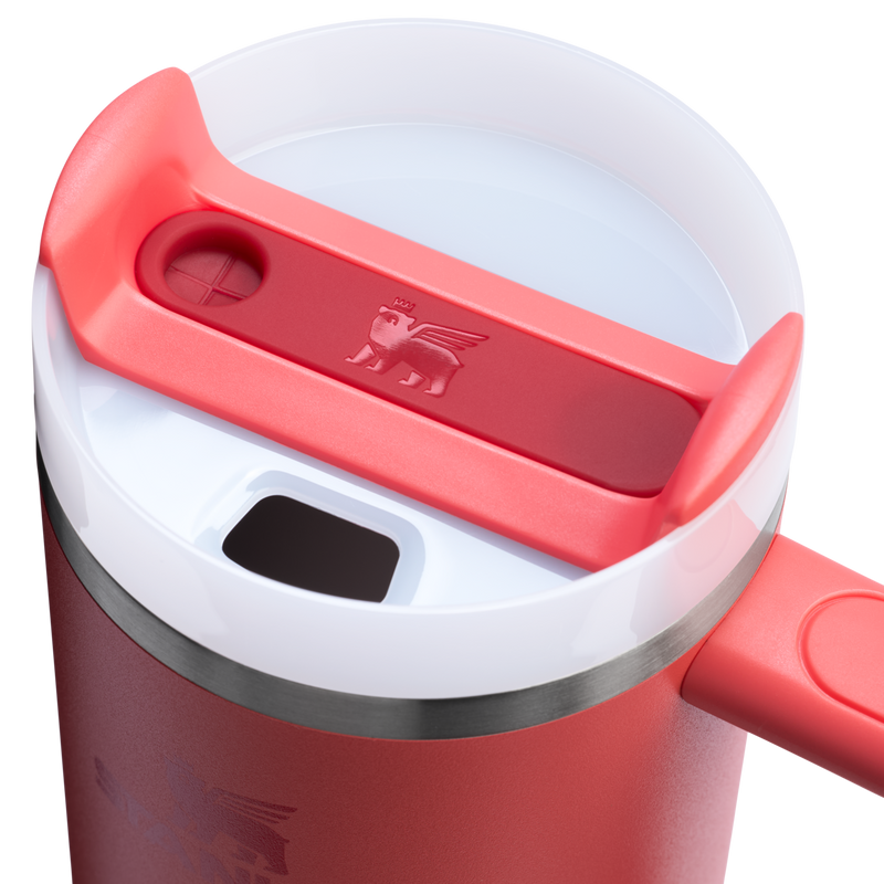 Stanley 1913 The Quencher H2.0 FlowState™ Tumbler 30 OZ 0.89 L in Hot Coral | Lid Detailed View