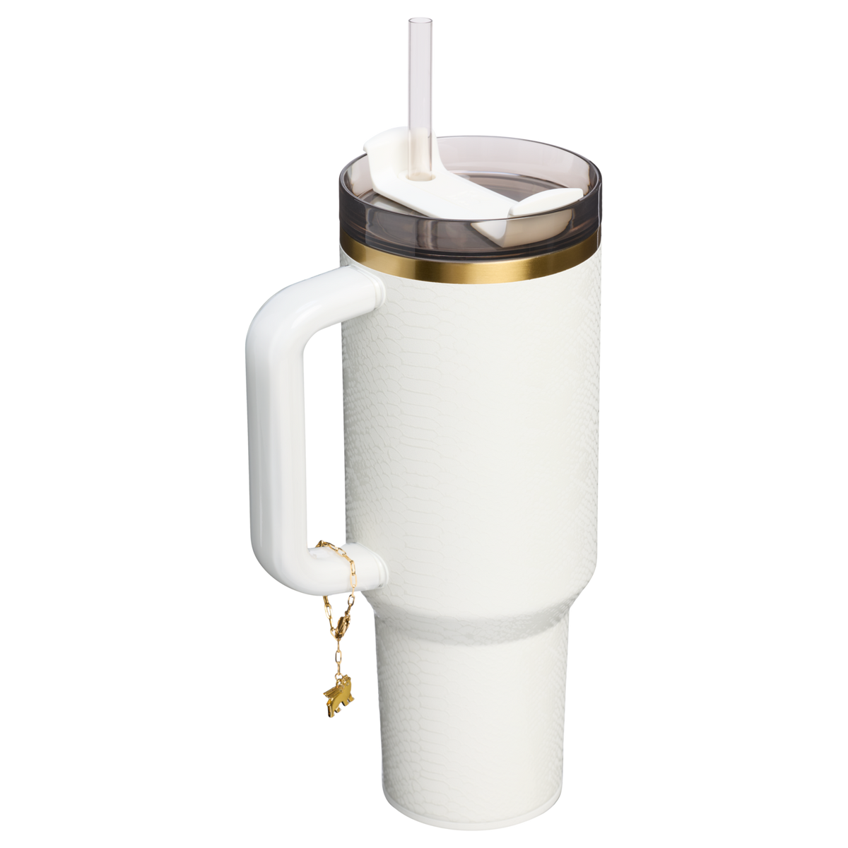 Stanley 1913 The Quencher® Luxe H2.0 FlowState™ Tumbler 40 OZ 1.18 L in Pale Stone Snakeskin | Back View