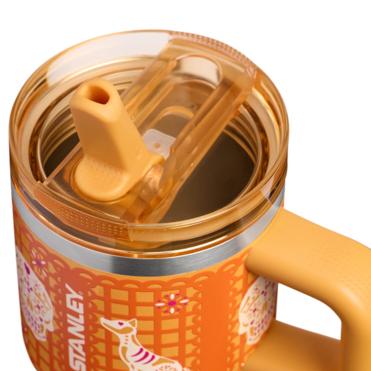 Stanley 1913 The Quencher® ProTour Flip Straw Tumbler 20 OZ 0.59 L in Marigold Papel Picado | Lid Detailed View