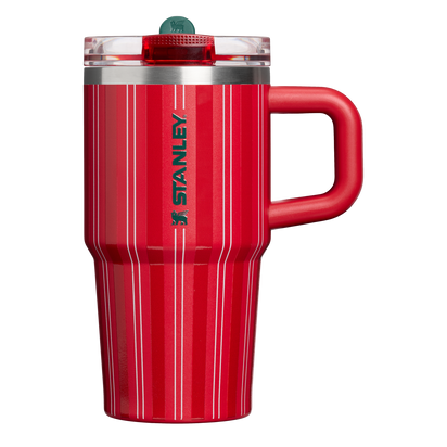 Stanley 1913 The Quencher® ProTour Flip Straw Tumbler 20 OZ 0.59 L in Rouge Holiday Stripe | Front View