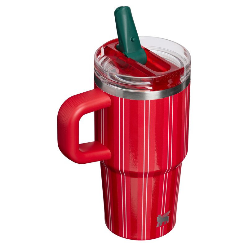 Stanley 1913 The Quencher® ProTour Flip Straw Tumbler 20 OZ 0.59 L in Rouge Holiday Stripe | Back View