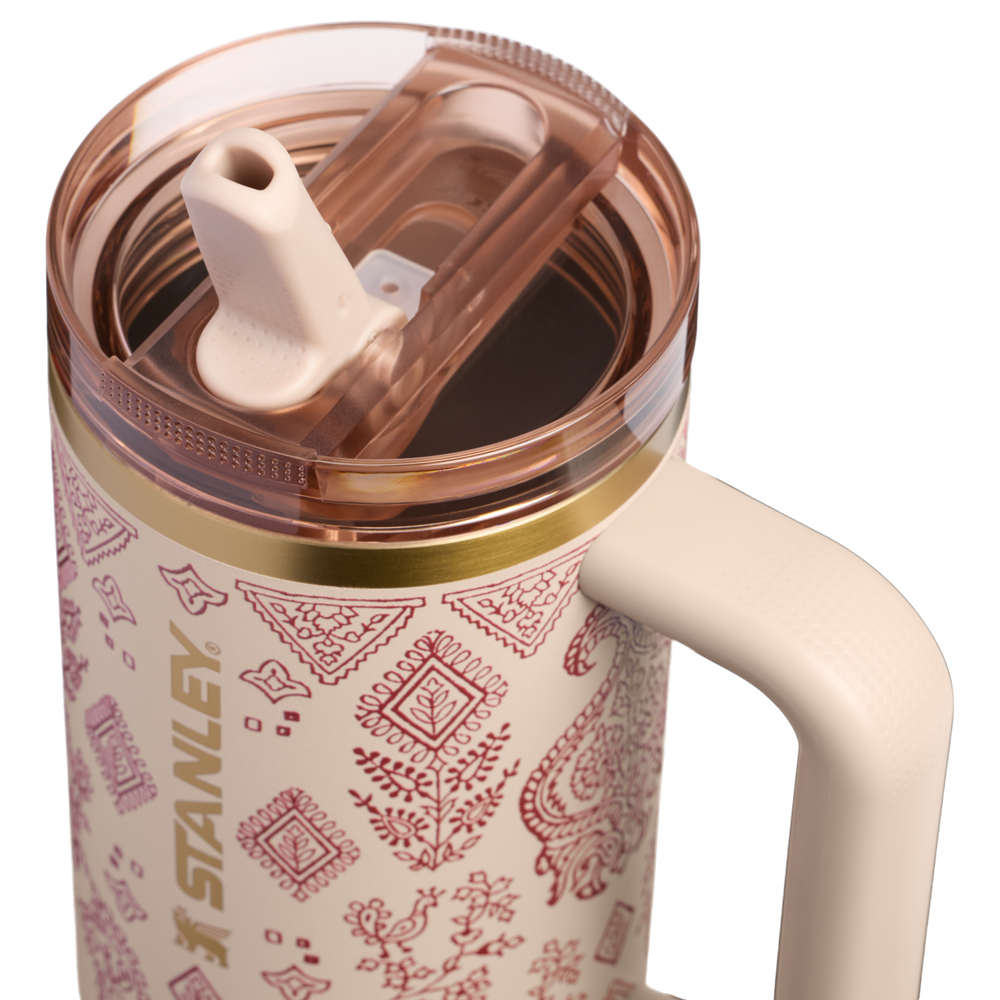 Stanley 1913 Stanley 1913 x Nest Quencher® ProTour Flip Straw Tumbler 30 OZ 0.89 L in Deepa Brown Sugar | Lid Detailed View
