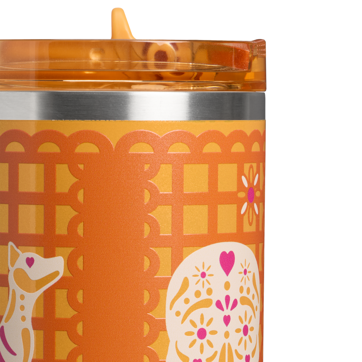 Stanley 1913 The Quencher® ProTour Flip Straw Tumbler 30 OZ 0.89 L in Marigold Papel Picado | Detailed View