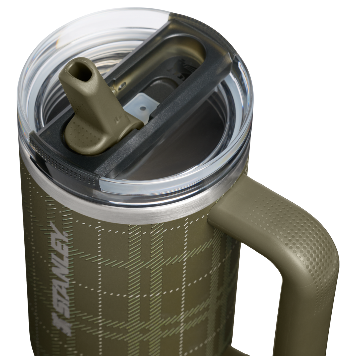 Stanley 1913 The Quencher® ProTour Flip Straw Tumbler 30 OZ 0.89 L in Peat Moss Plaid | Front View