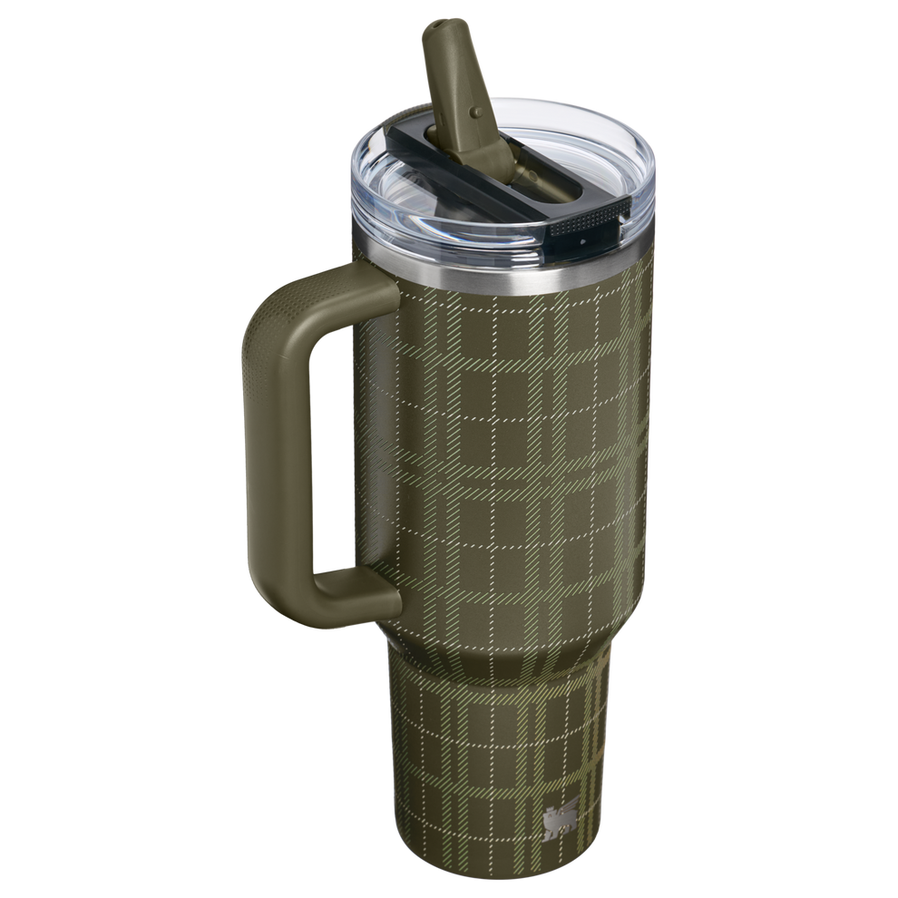 Stanley 1913 The Quencher® ProTour Flip Straw Tumbler 40 OZ  1.18 L in Peat Moss Plaid | Back View
