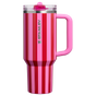 Swatch for Stanley 1913 The Quencher® ProTour Flip Straw Tumbler 40 OZ 1.18 L in Popsicle Peppermint Stripe | Front View