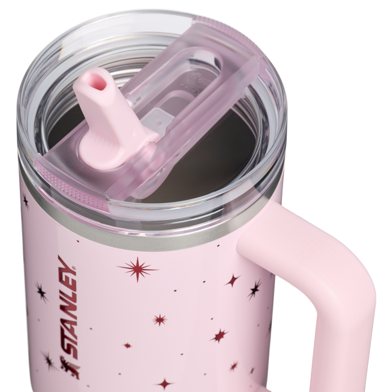 Stanley 1913 The Quencher® ProTour Flip Straw Tumbler 40 OZ 1.18 L in Soft Pink Night Sky | Lid Detailed View