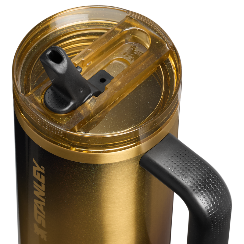 Stanley 1913 The Quencher® ProTour Flip Straw Tumbler 30 OZ 0.89 L in Black Honey | Lid Detailed View