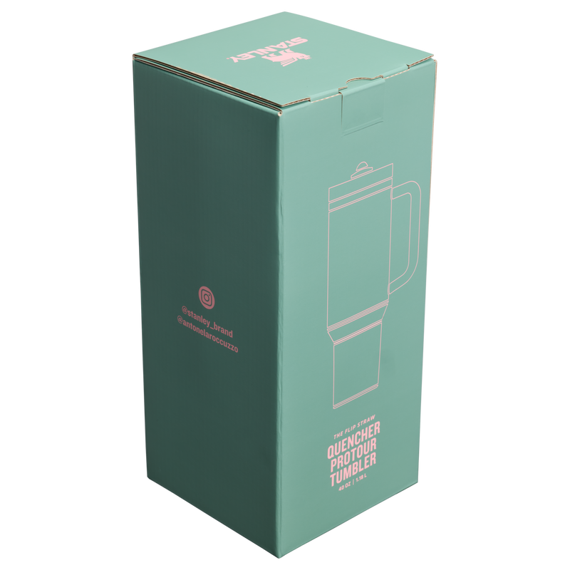 Stanley 1913 Stanley 1913 x Antonela Quencher ProTour Flip Straw Tumbler 40 OZ 1.18 L in Antonela Green | Back View