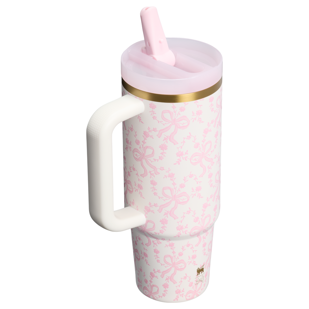 Stanley 1913 Stanley 1913 x LoveShackFancy Holiday Quencher® ProTour Flip Straw Tumbler 30 OZ 0.89 L in Coquette Bow Chantilly | View 2