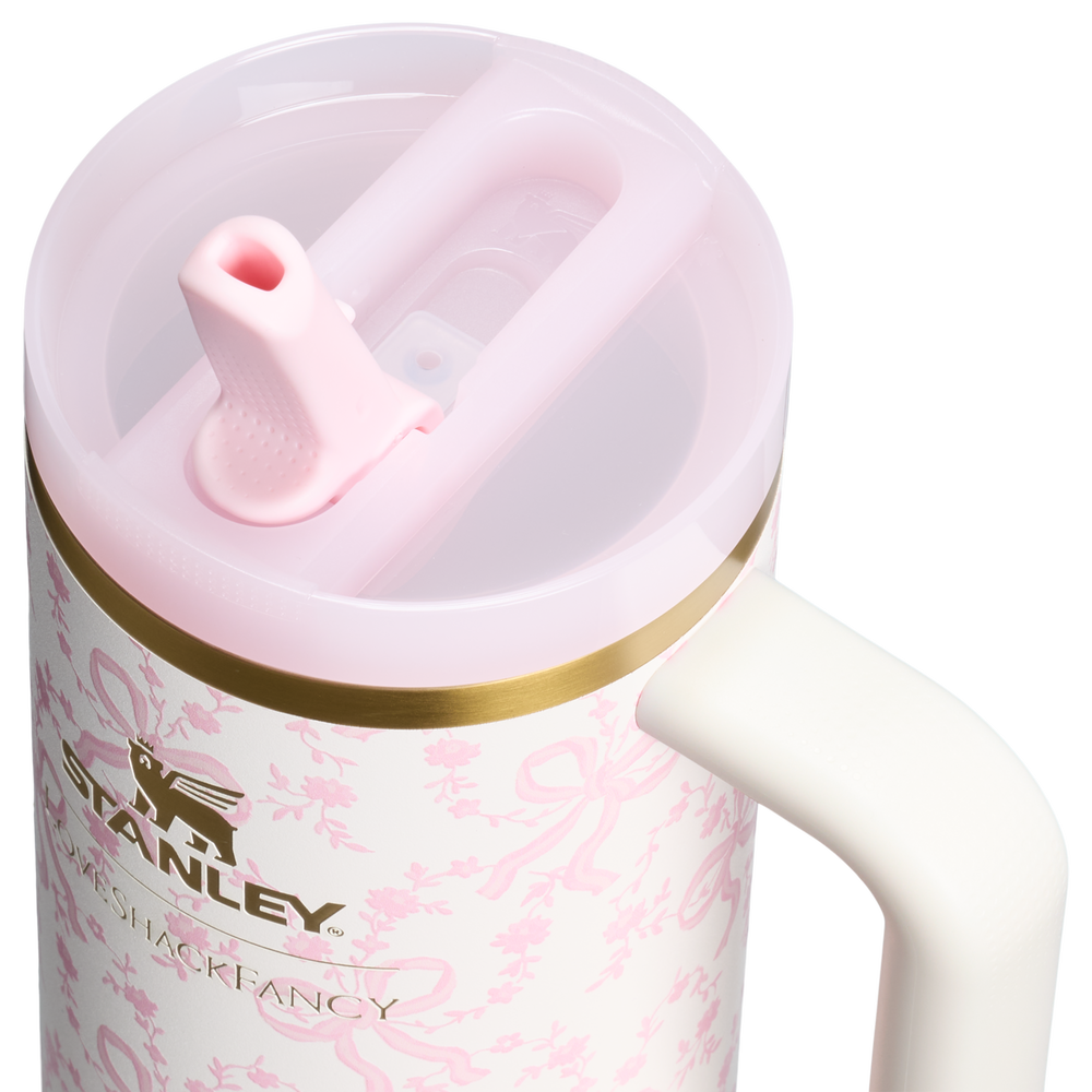 Stanley 1913 Stanley 1913 x LoveShackFancy Holiday Quencher® ProTour Flip Straw Tumbler 30 OZ 0.89 L in Coquette Bow Chantilly | View 3