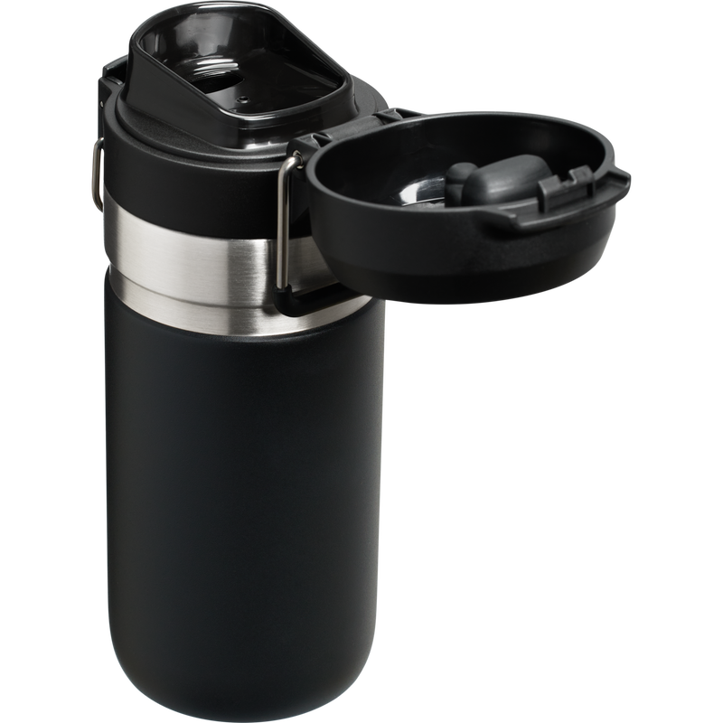 Stanley 1913 The Quick Flip Go Bottle 16 OZ 0.47 L in Black 2.0 | Back Open View