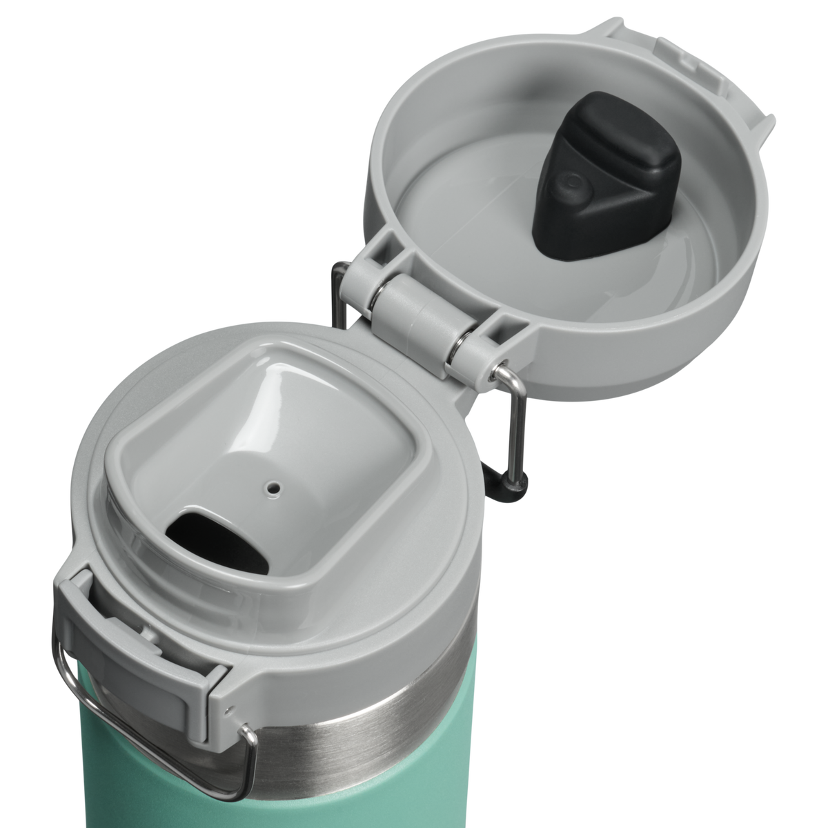 Stanley 1913 The Quick Flip Go Bottle 24 OZ 0.71 L in Spring Green | Lid Detailed View