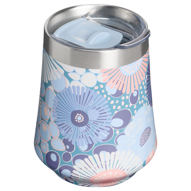 Stanley 1913 The Reserve Wine Tumbler 11 OZ 0.32 L in Blue Dream Wildflower | Back View