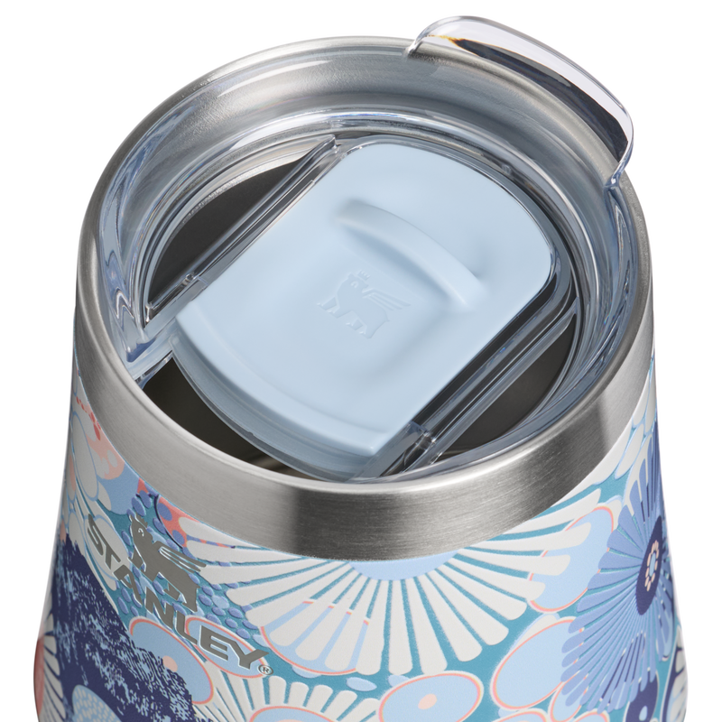 Stanley 1913 The Reserve Wine Tumbler 11 OZ 0.32 L in Blue Dream Wildflower | Lid Detailed View